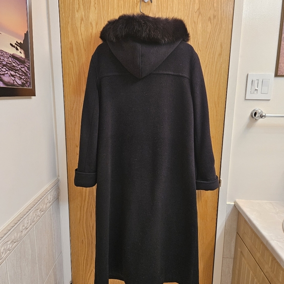 London Fog Black Coat/Hood SZ: 10P - Picture 2 of 10